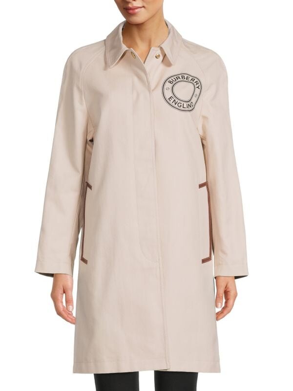 

Однобортное пальто Burberry Cream