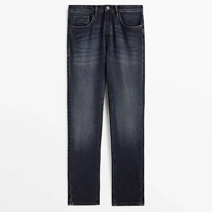 Джинсы Massimo Dutti Tapered-Fit, индиго