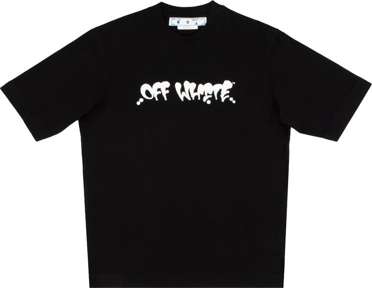 

Футболка Off-White Neen OW Logo Skate Short-Sleeve Tee 'Black/Orange', черный