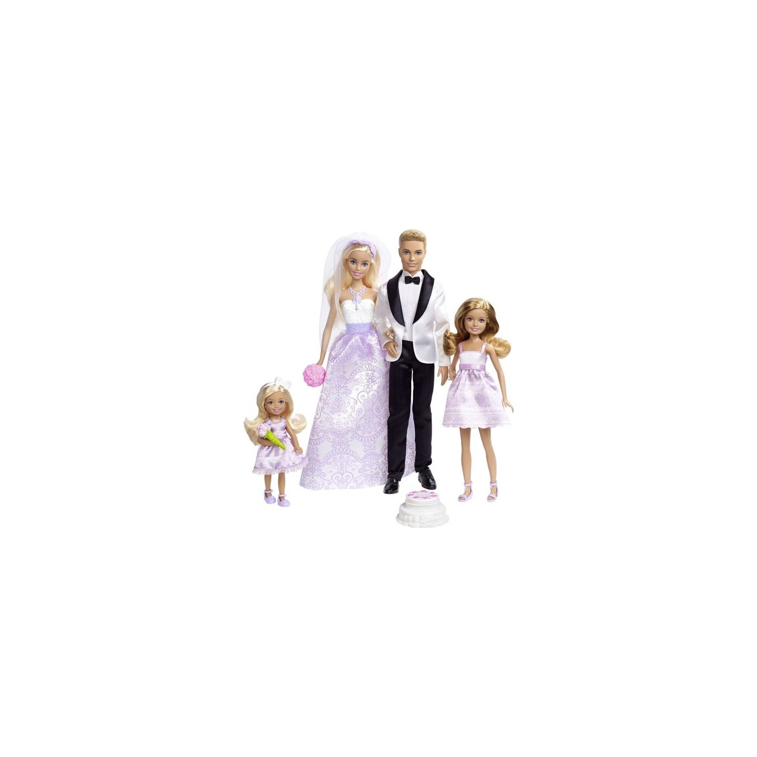 Игровой набор Barbie Bride Groom And Sisters