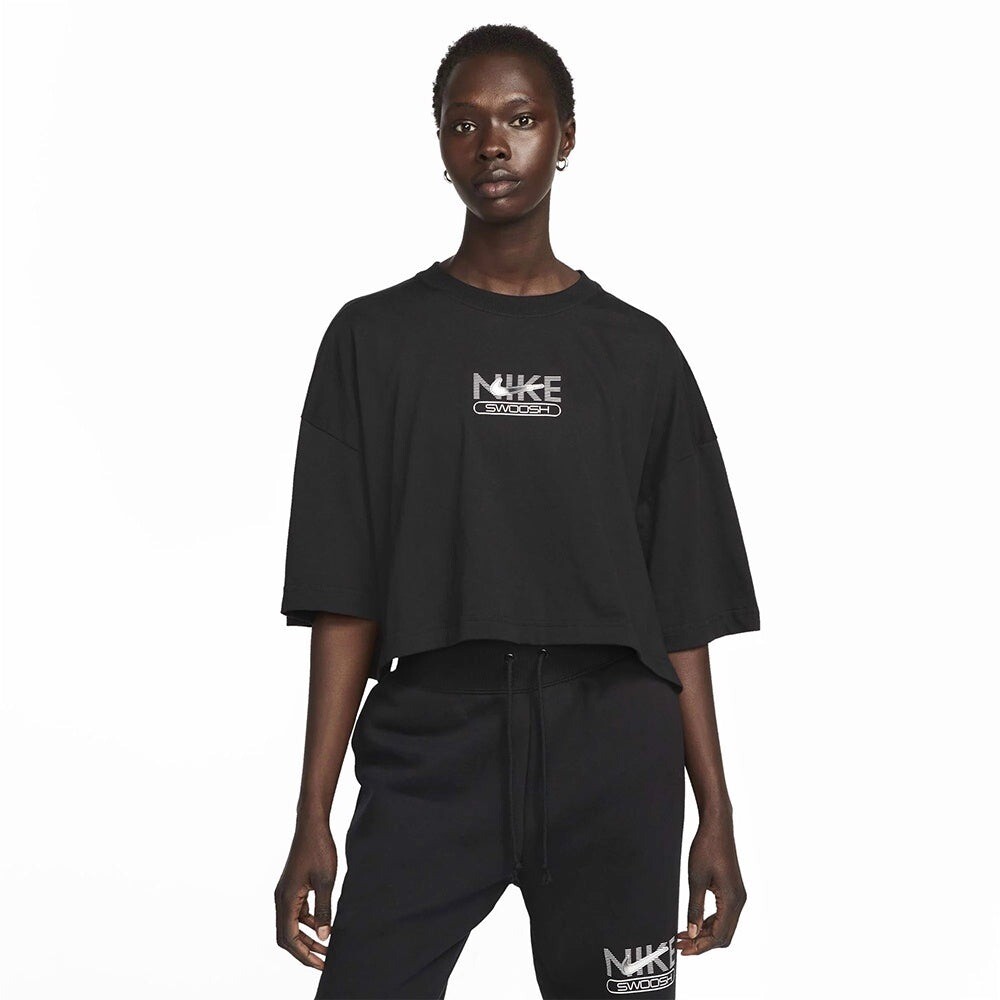 

Футболка Nike Sportswear Swoosh Crop SS Tee W, черный