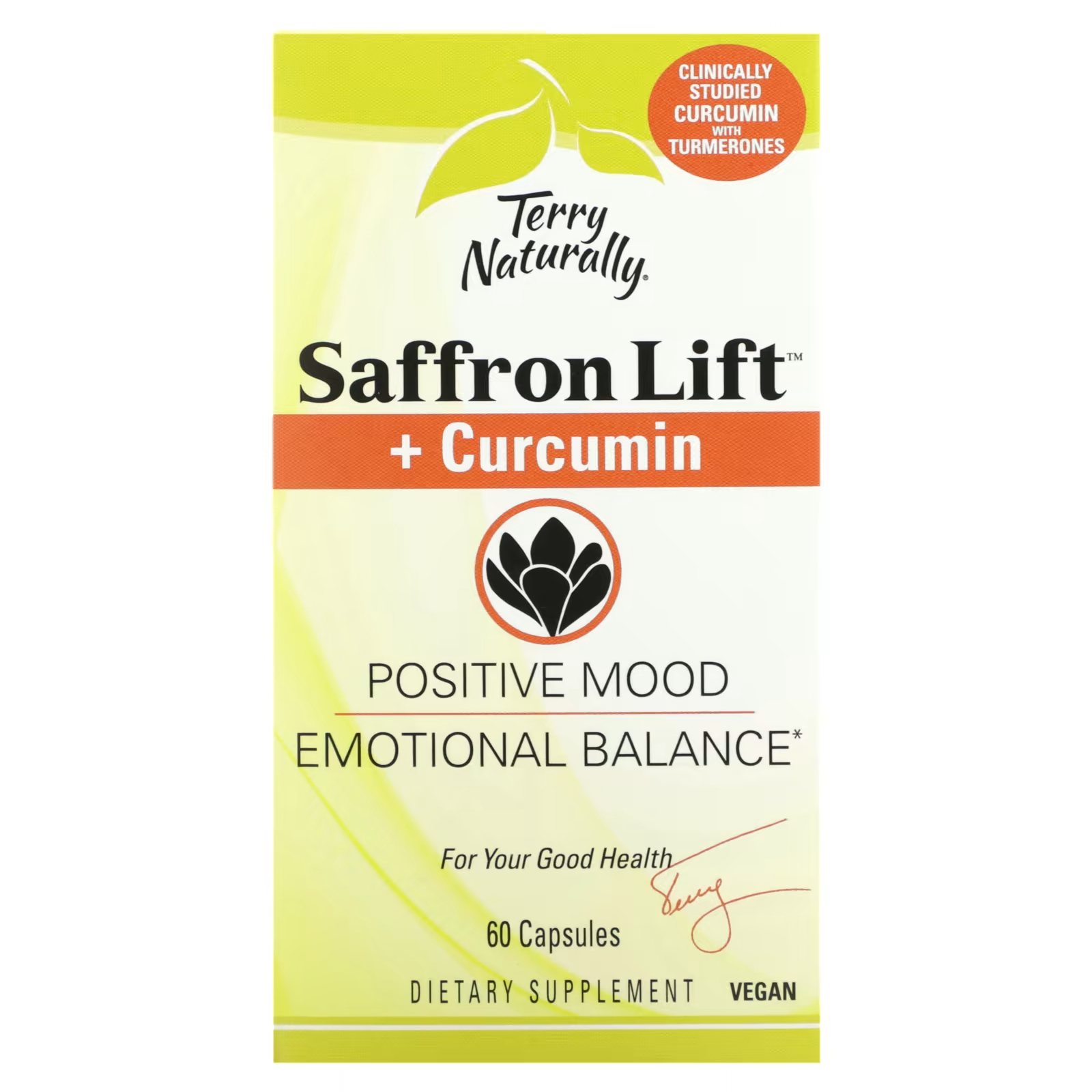 Пищевая добавка Terry Naturally Saffron Life + куркумин, 60 капсул пищевая добавка terry naturally для помощи желудку и кишечнику 60 капсул