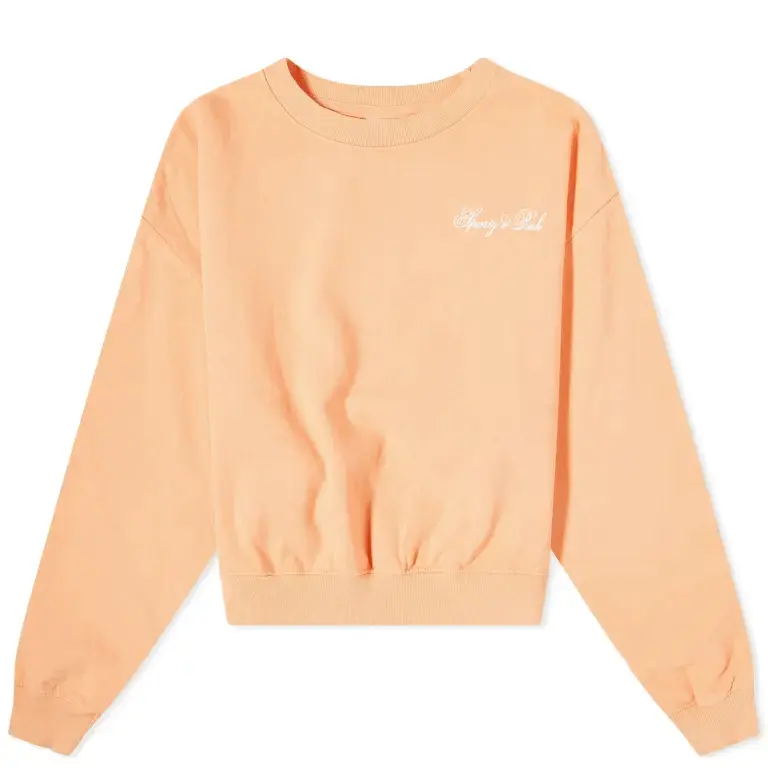 

Свитшот Sporty & Rich Cursive Logo Cropped, персиковый, Коричневый