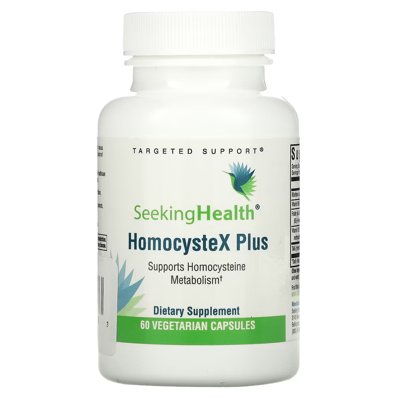 Seeking Health, HomocysteX Plus, 60 вегетарианских капсул оротат лития seeking health 100 вегетарианских капсул