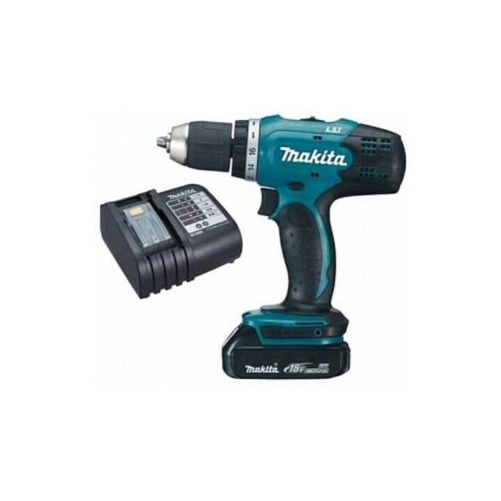 

Аккумуляторная дрель Makita 18 В с аккумулятором 1,5 Ач и зарядным устройством DDF453SYX5