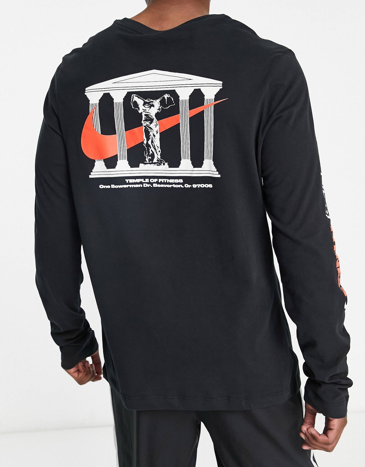 

Черная футболка с длинным рукавом с графическим принтом Nike Training Dri-FIT Wildcard