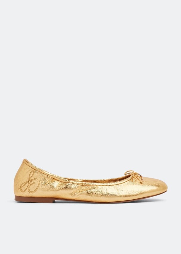 

Балетки SAM EDELMAN Felicia leather ballerinas, золотой