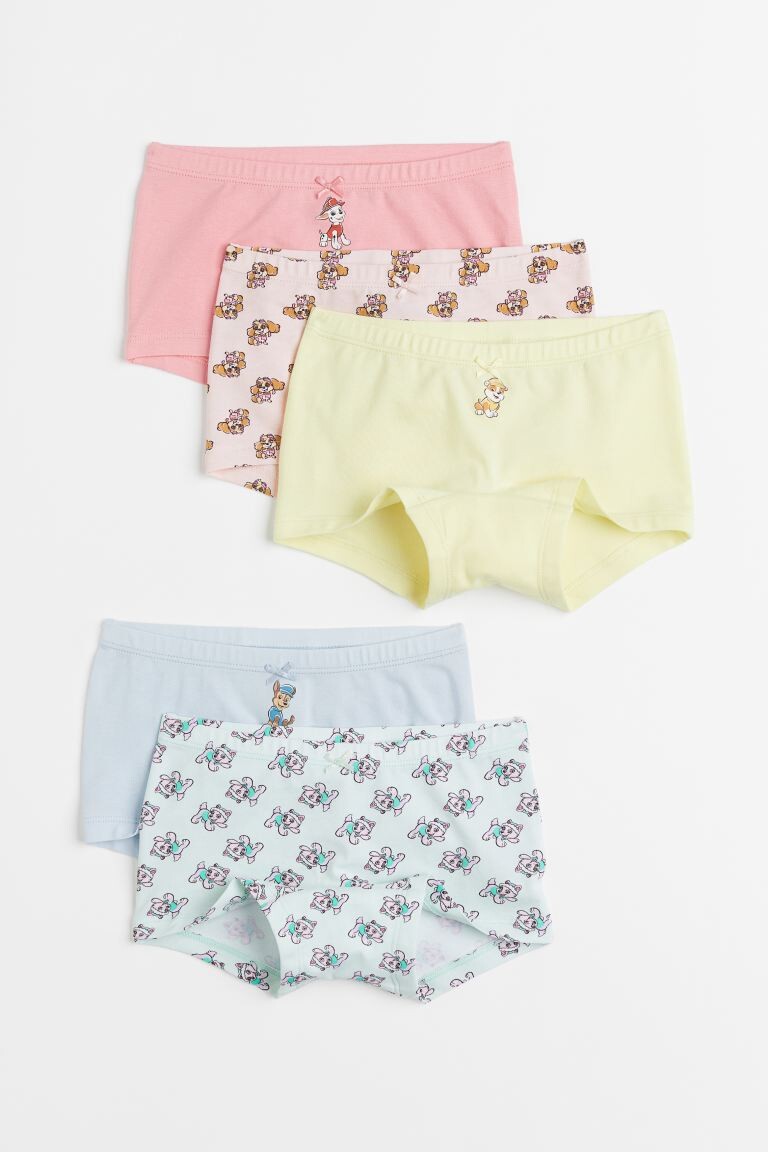 

Хлопковые боксеры 5 пар H&M Paw Patrol, светло-розовый