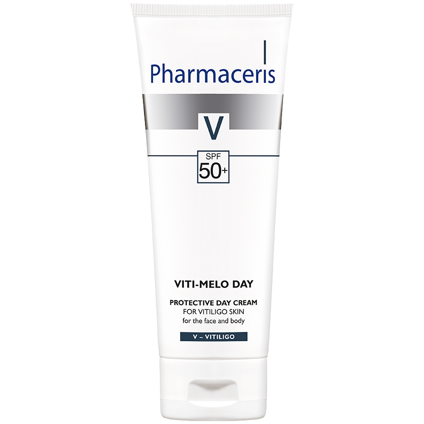 Pharmaceris V Viti-Melo Day защитный крем SPF50+ для кожи лица и тела с витилиго, 75 мл - фото