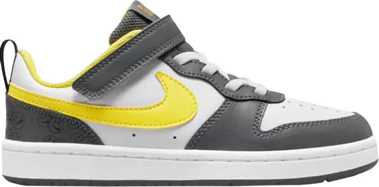 

Кроссовки Nike Court Borough Low 2 SE PS 'White Iron Grey Yellow Strike', белый