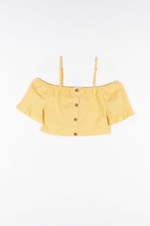 

Блузка с короткими рукавами Coccodrillo укороченный топ с застежкой-молнией