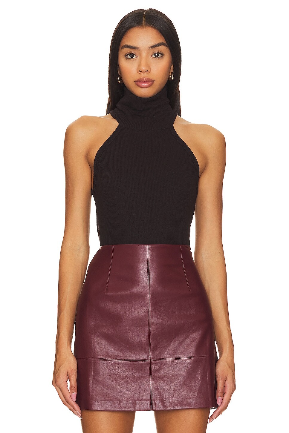 

Топ Michael Lauren Romulus Mock Neck, цвет Espresso