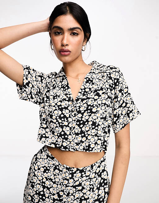 

Комбинезон-рубашка 2 в 1 ASOS DESIGN с ярким цветочным принтом