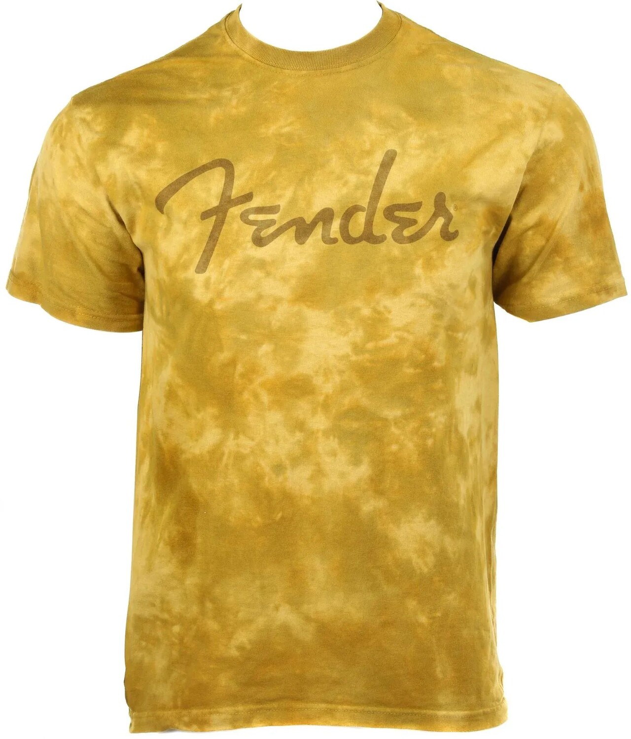 

Футболка с логотипом Fender Tie Dye Горчичный — X-Large, Желтый
