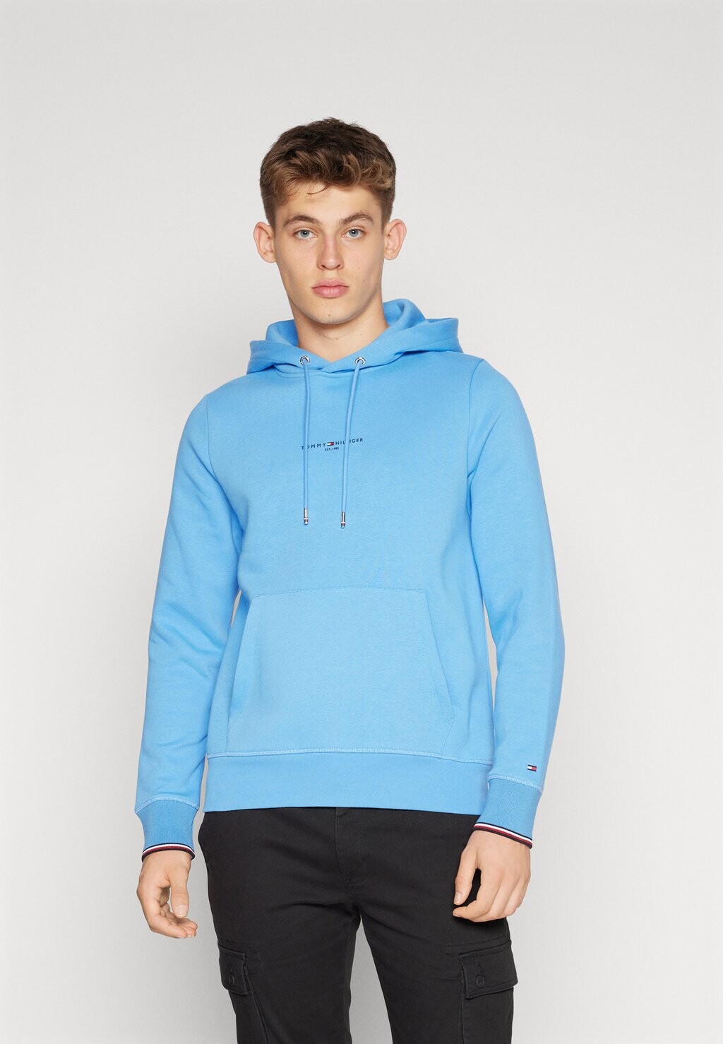 

Толстовка Tipped Hoody Logo Tommy Hilfiger, цвет blue spell