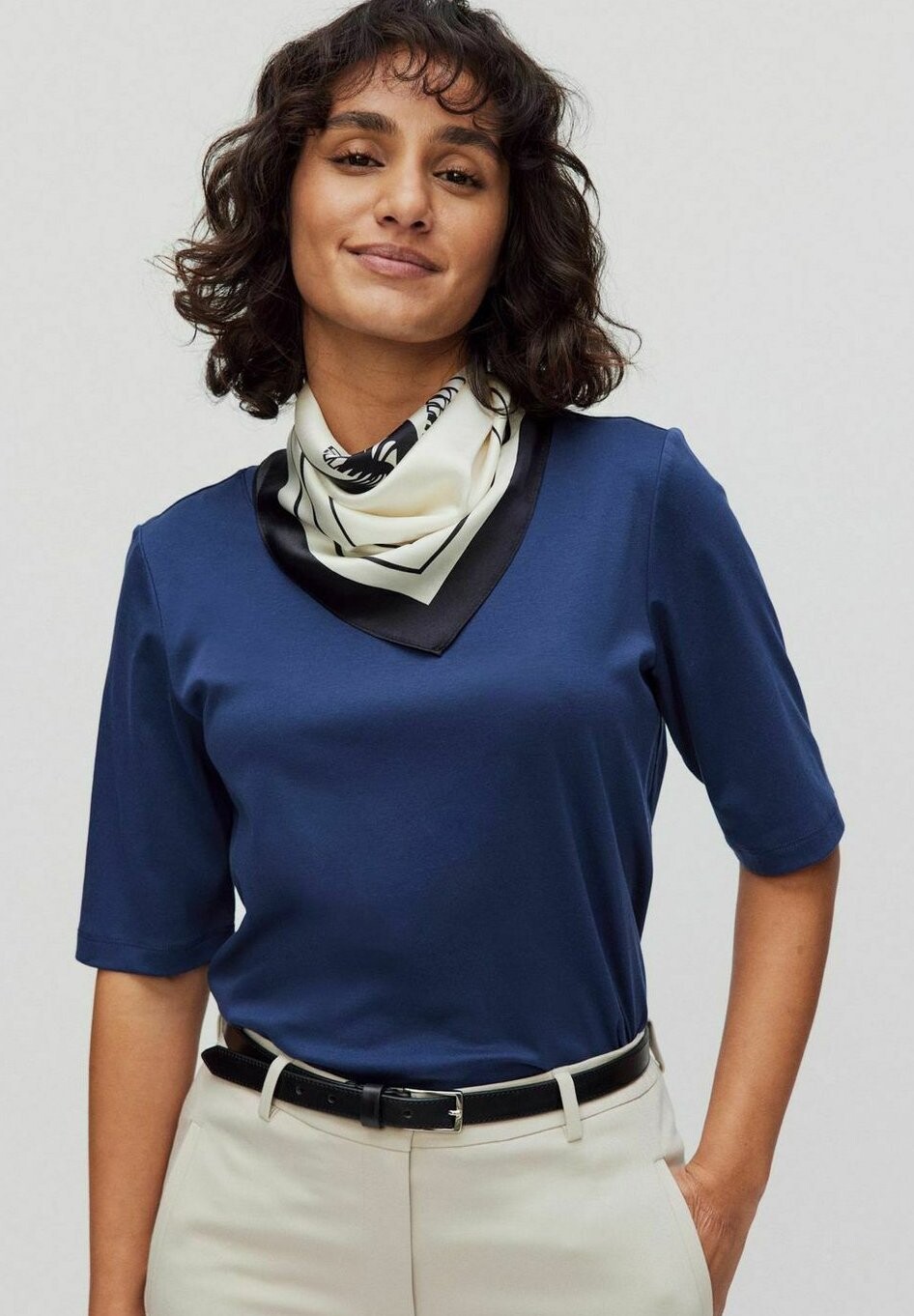 

Футболка базовая JENNIE PREMIUM STOCKH LM, цвет medieval blue