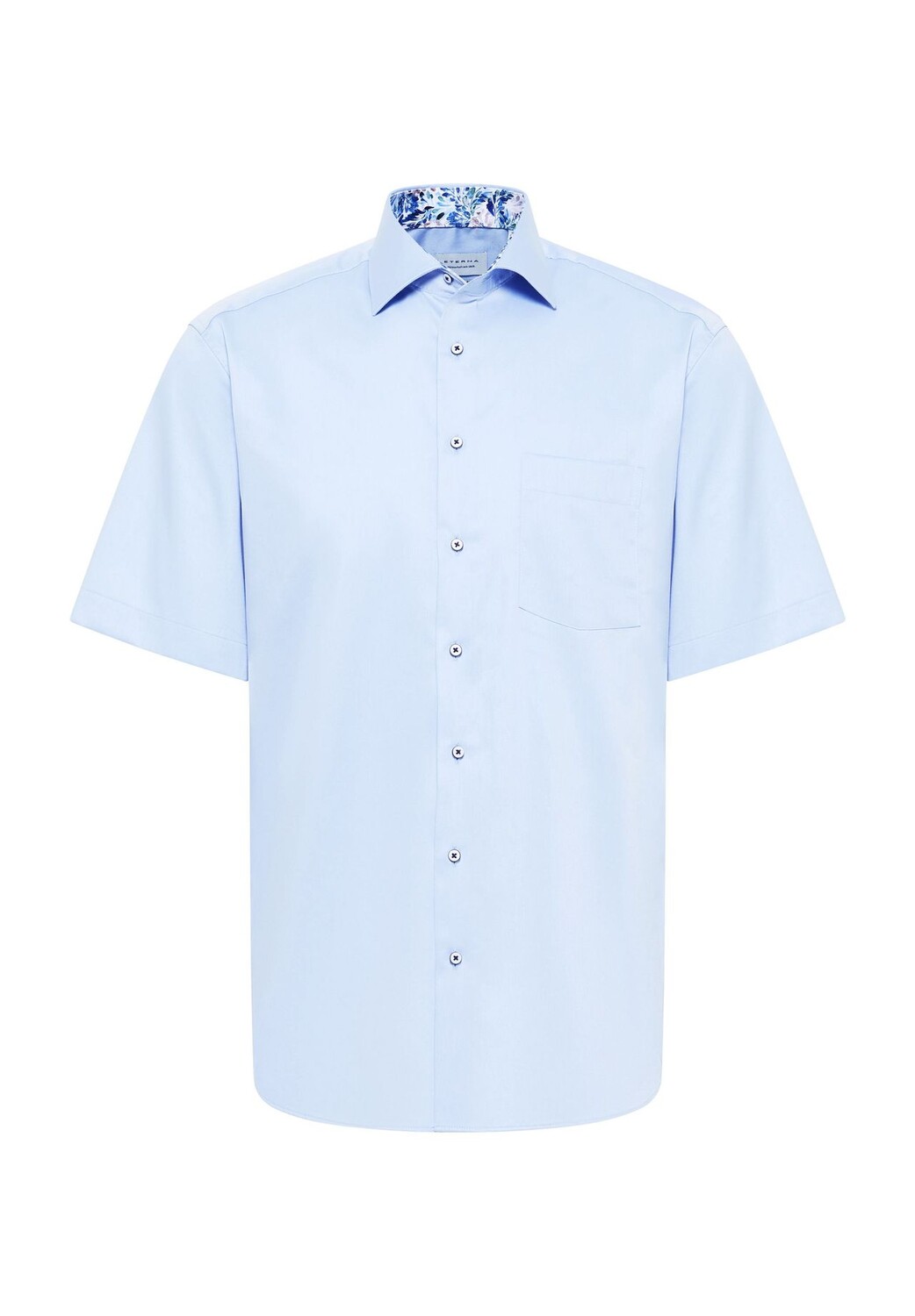 

Однотонная хлопковая рубашка MODERN FIT ETERNA, светло-синий