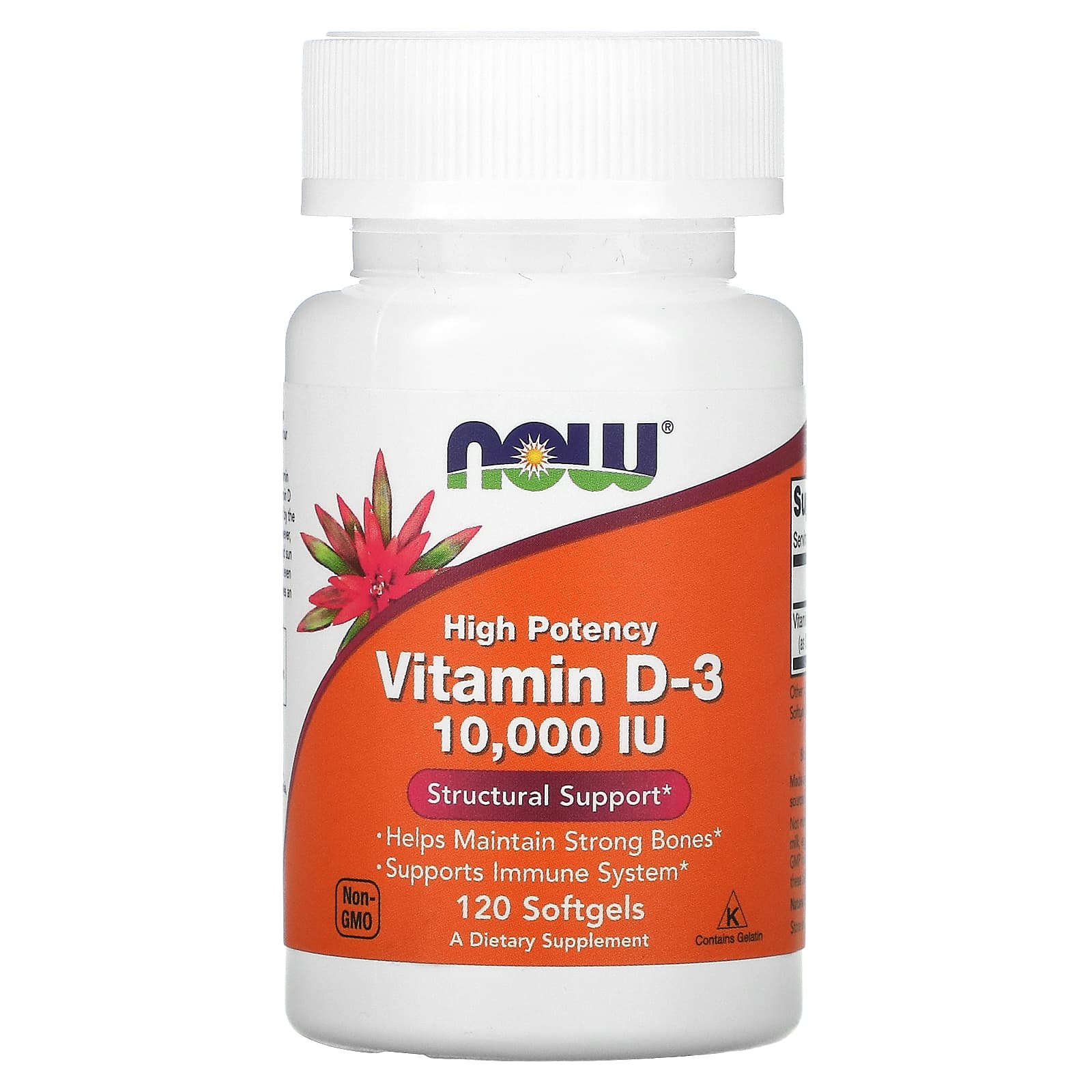 витамин d3 now foods 180 капсул Now Foods Витамин D3 10000 МЕ 120 желатиновых капсул