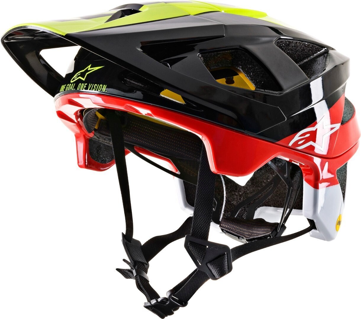 

Велосипедный шлем Alpinestars Vector Tech Pilot MIPS, черный/желтый/красный