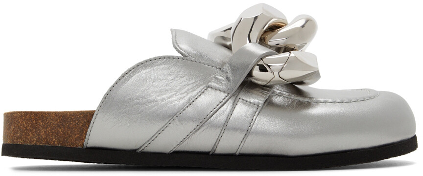 

Серебряные лоферы с цепочкой JW Anderson