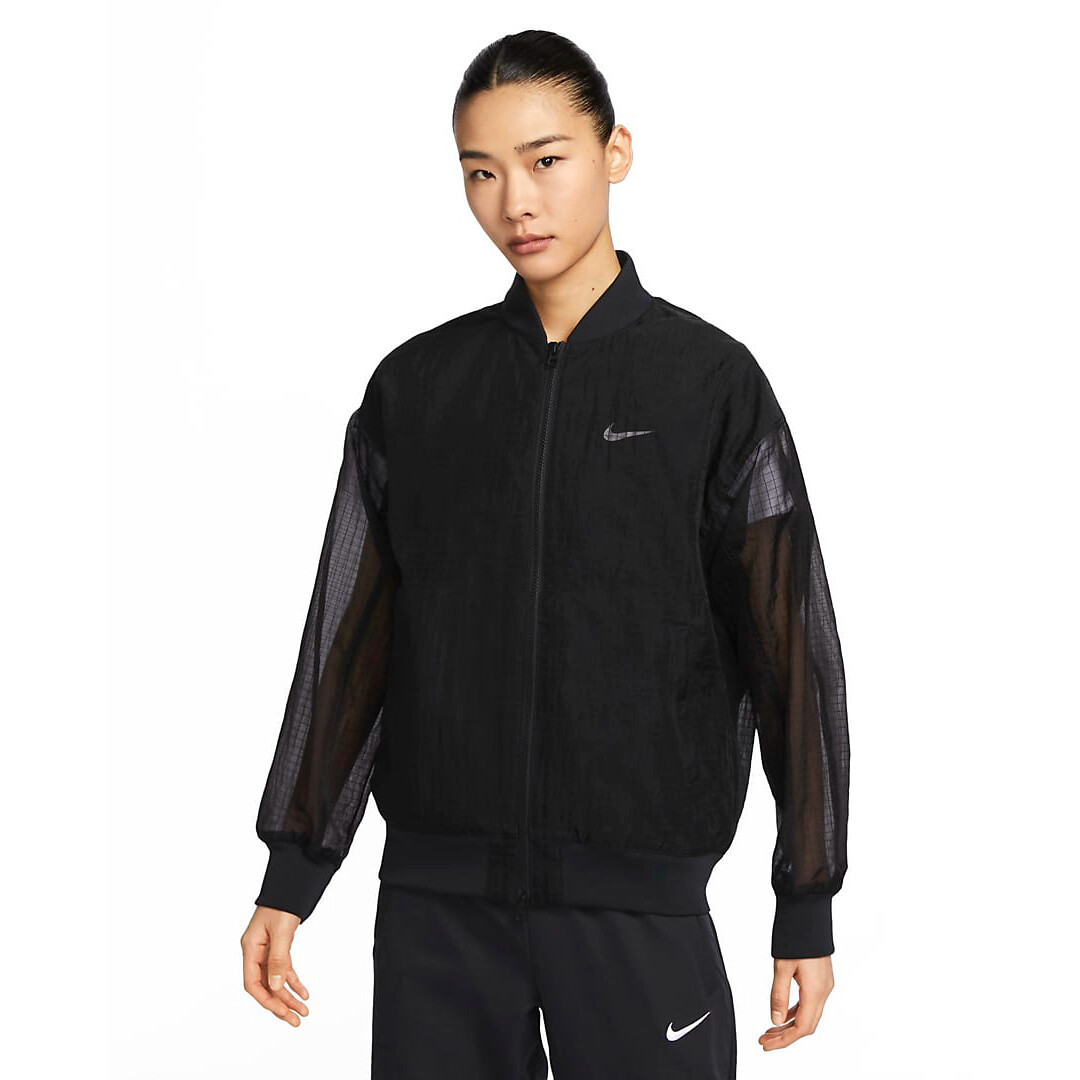

Спортивная куртка Nike Sportswear Essentials Woven, черный/белый