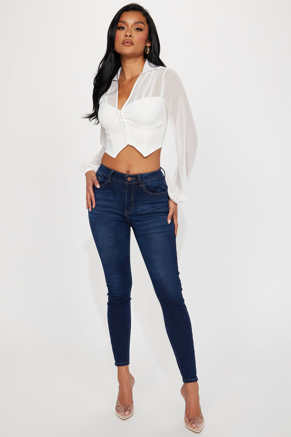 

Джинсы скинни Fashion Nova FN1795, синий