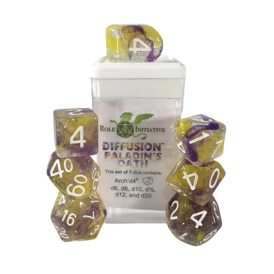 

Набор Diffusion Poly — Клятва Паладина с числами (7), Class & Creature Dice - Poly Sets