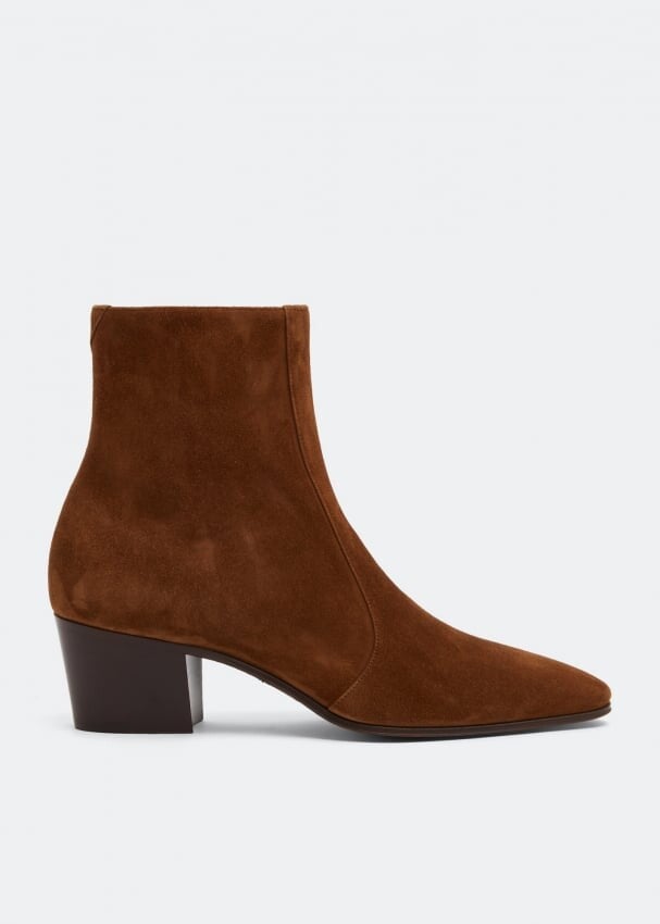 

Ботинки SAINT LAURENT Vassili zipped boots, коричневый