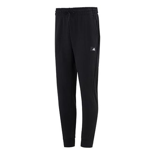 Спортивные штаны Adidas Fi Dblknt Pt Running Training Loose Knit Bundle Feet Sports Black, Черный