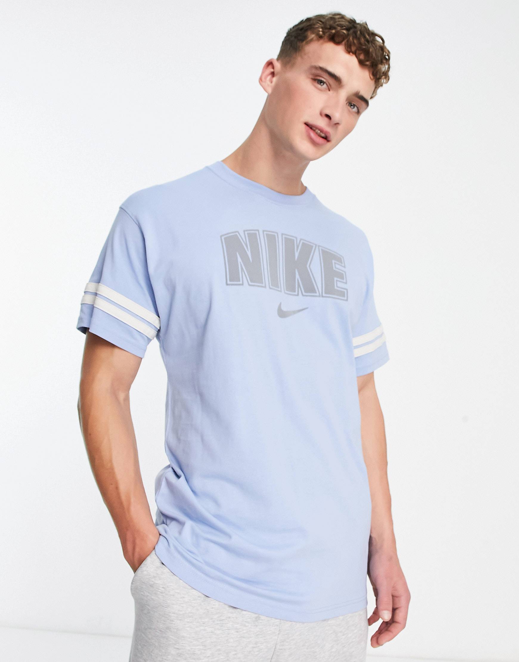 Футболка Nike Retro Print, голубой футболка nike with retro chest print голубой