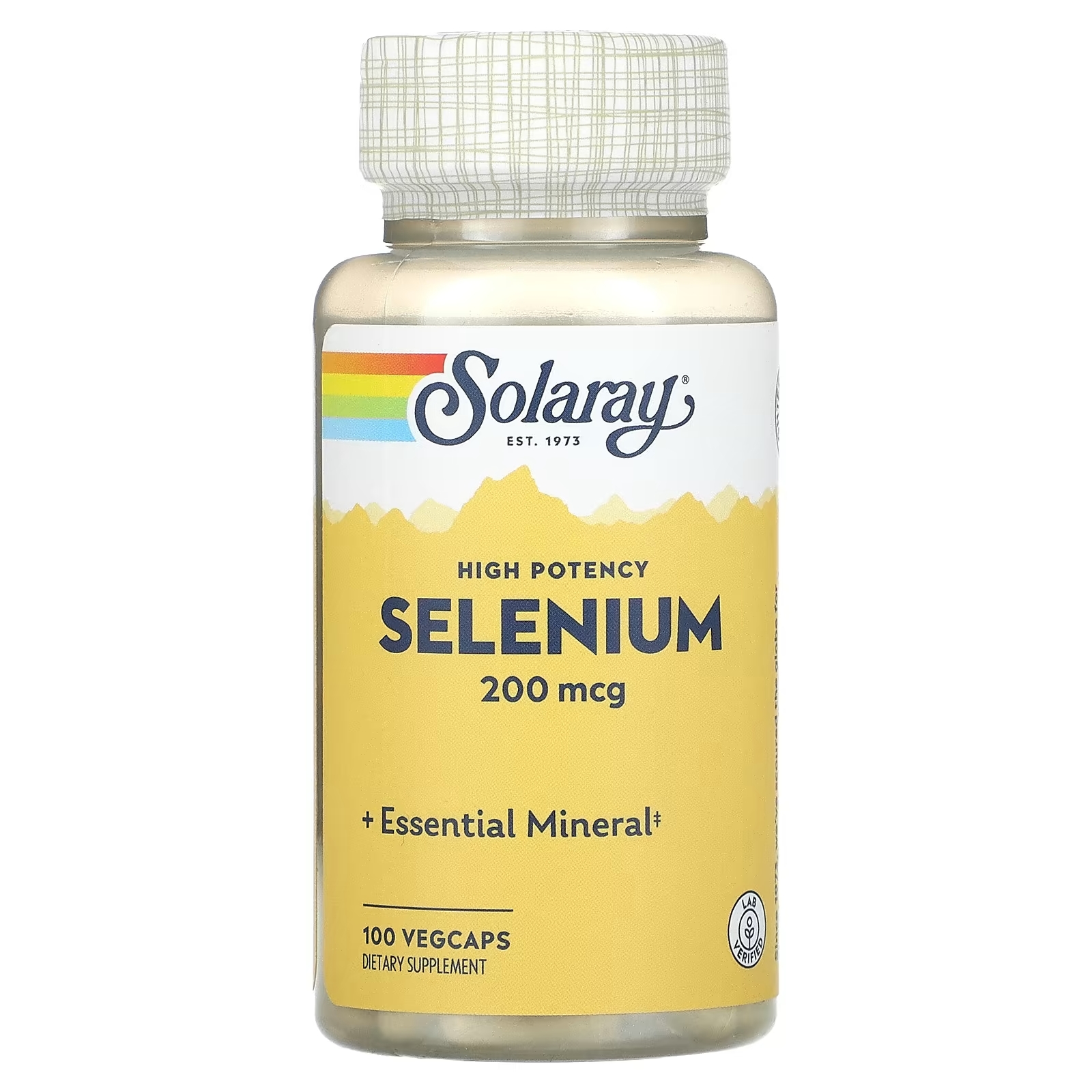Solaray Селен 200 мкг, 100 вегетарианских капсул bluebonnet nutrition селен 100 мкг 90 вегетарианских капсул