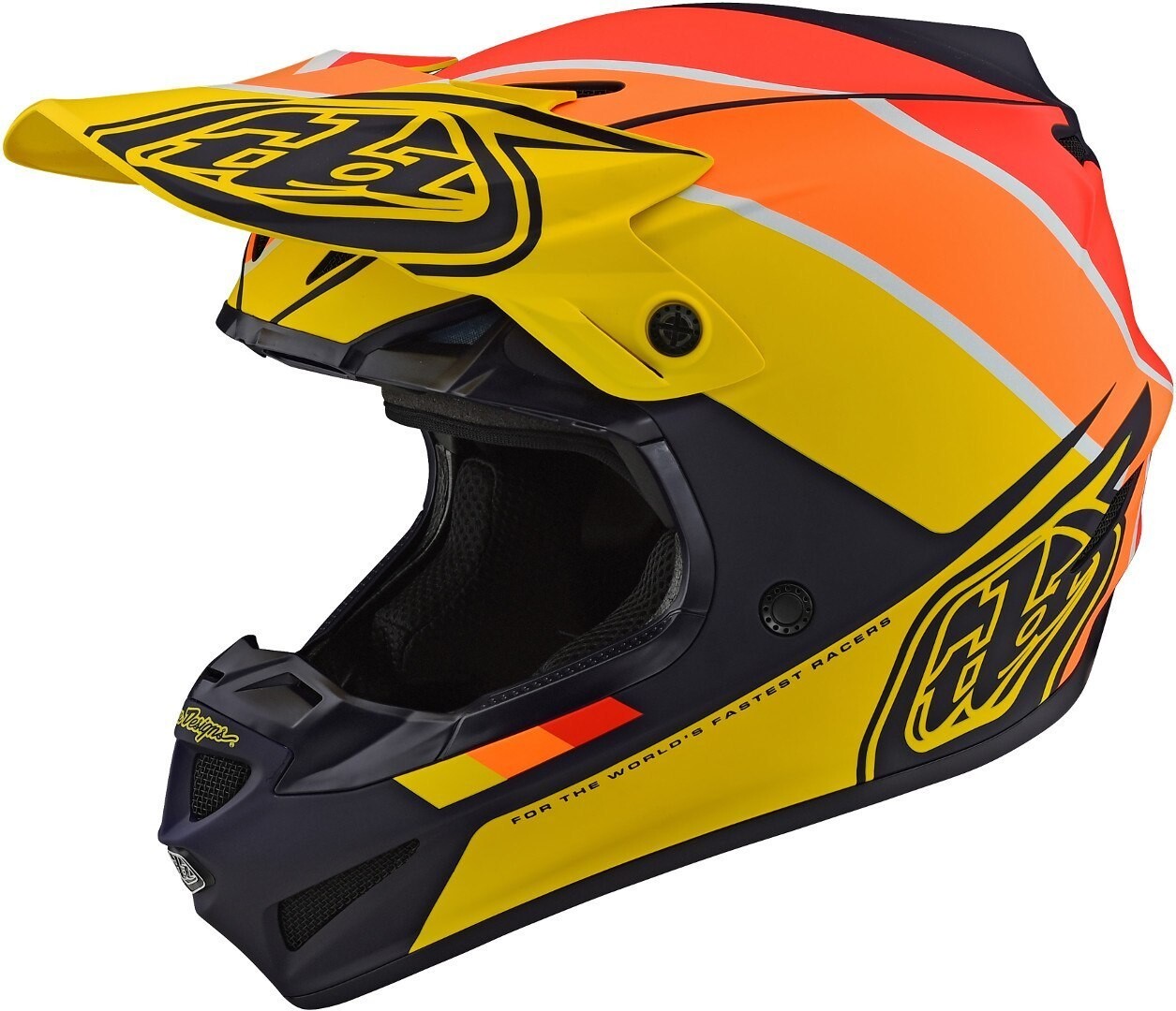 

Шлем Troy Lee Designs SE4 Beta MIPS Мотокросс, желто-оранжево-красный
