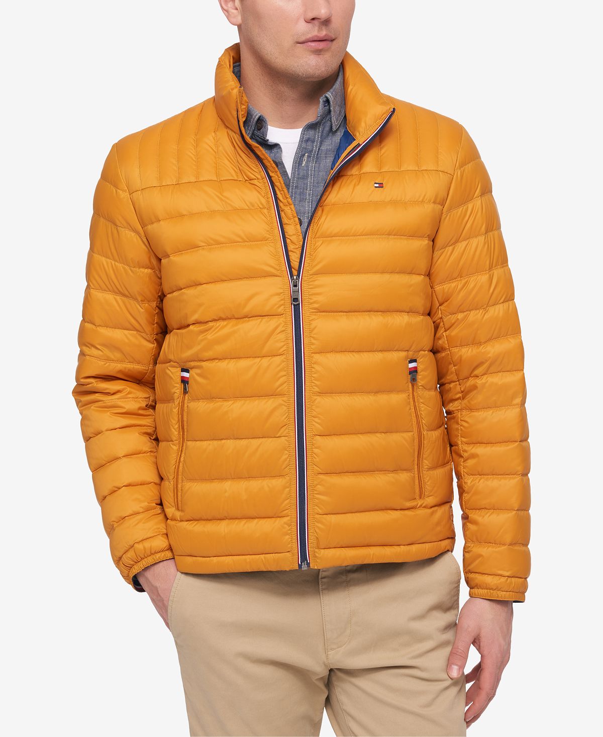 цена Мужская стеганая куртка-пуховик packable Tommy Hilfiger, мульти
