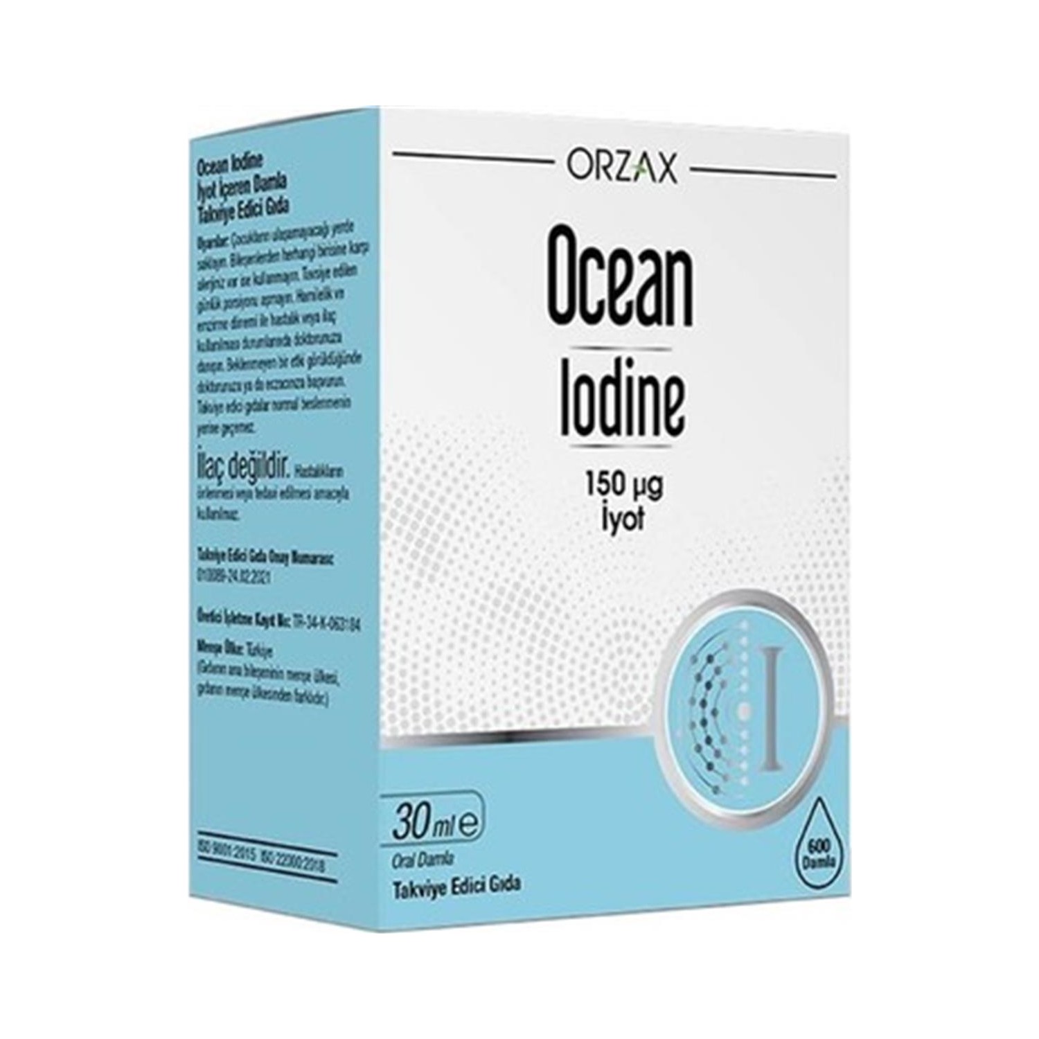 Океан йод. Ocean Iodine 150 MCG Damla 30 ml. Orzax Ocean Iodine 150. Orzax Ocean Iodine 150 MCG 30 ml Drop. Йод капли Orzax.