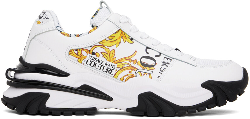 

Бело-золотые кроссовки Trail Trek Versace Jeans Couture