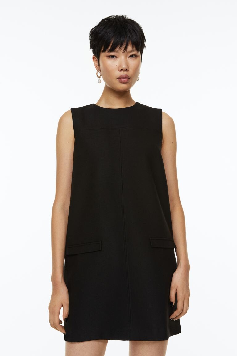 

Мини-платье без рукавов H&M, черный