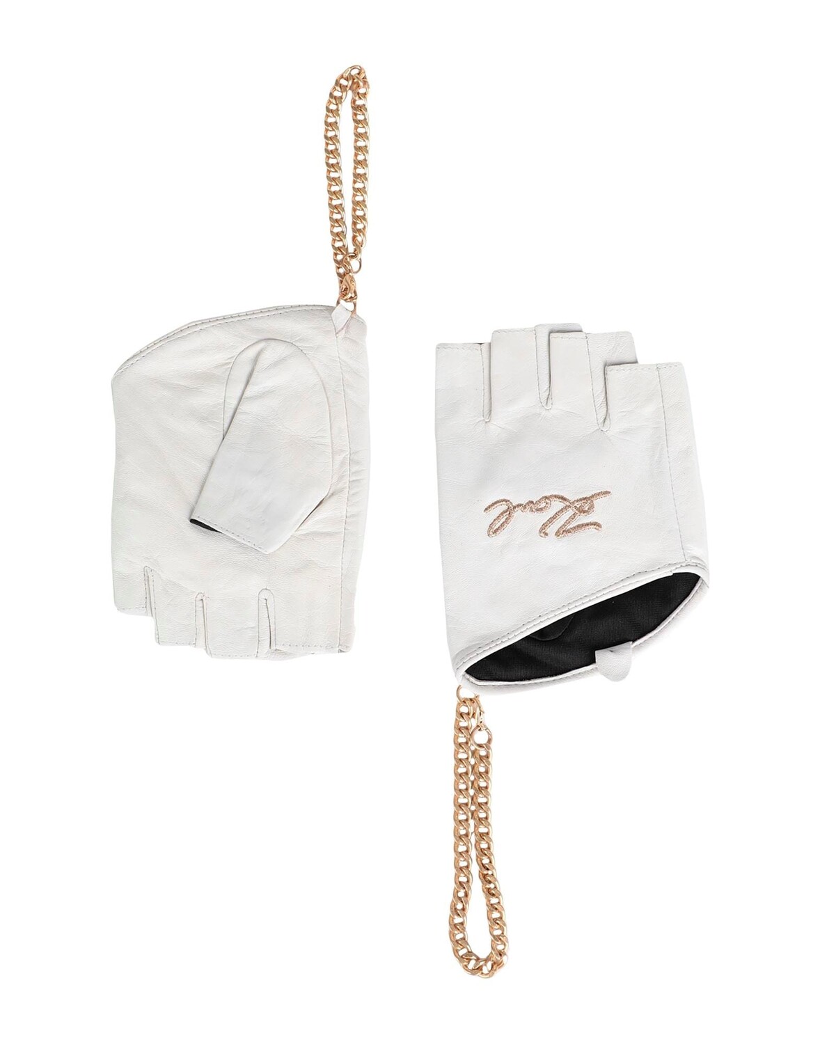 

Перчатки без пальцев Karl Lagerfeld K/signature Chain, белый