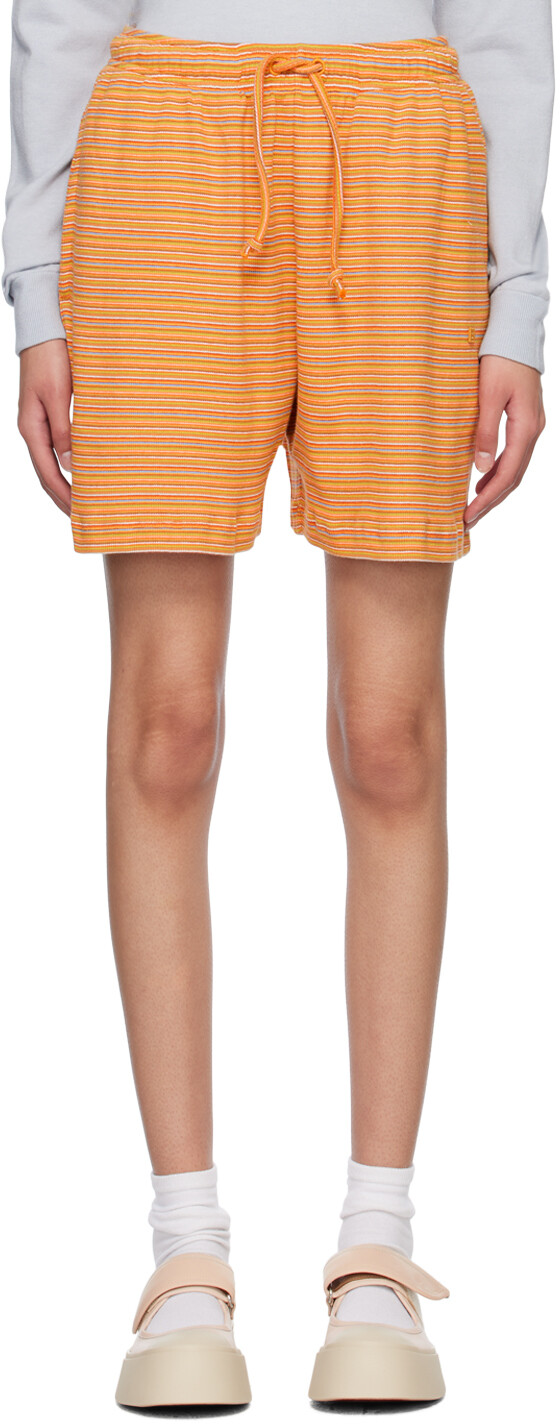 

Оранжевые шорты с нашивками Acne Studios