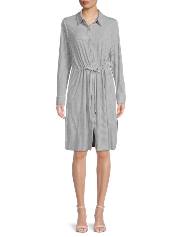 

Платье-рубашка в рубчик Calvin Klein Heather granite