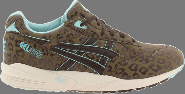 Кроссовки gel saga 'leopard' Asics, коричневый - фото