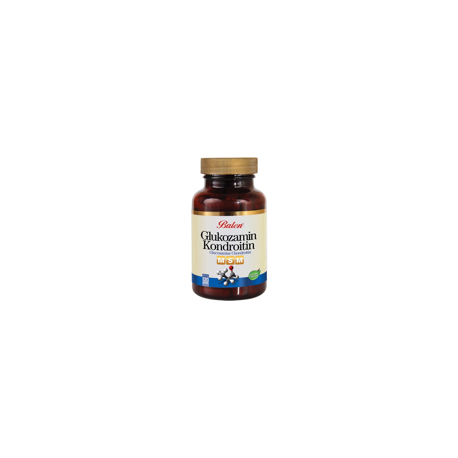 Активная добавка глюкозамин Balen Chondroitin Msm, 120 капсул, 850 мг, 3 штуки