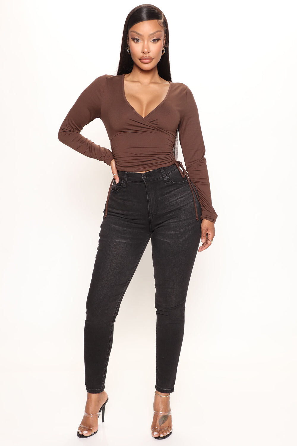 

Джинсы скинни Fashion Nova FN22746WB11, черный