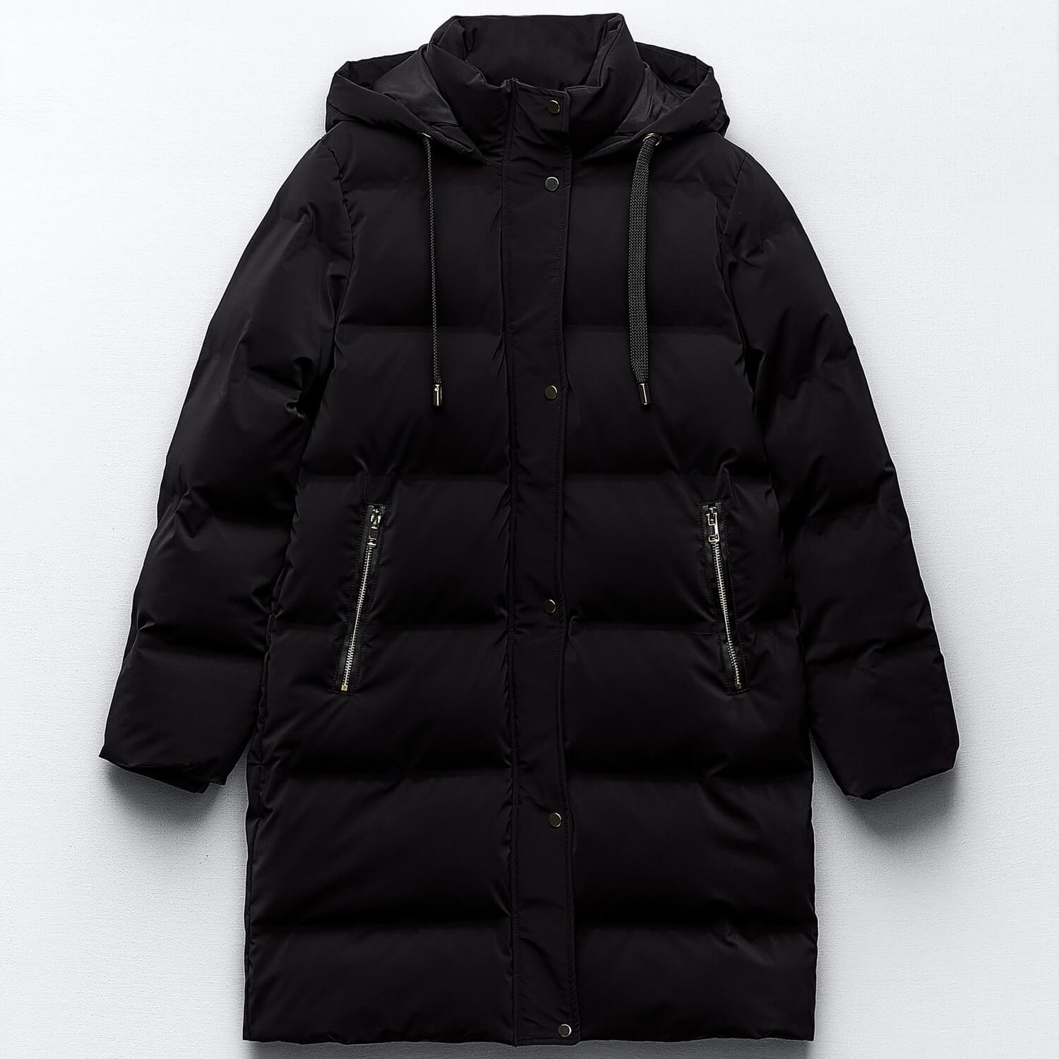 Куртка-анорак Zara Hooded With Wind Protection, черный толстовка nsd style оверсайз средней длины карманы капюшон карманы размер 44 черный