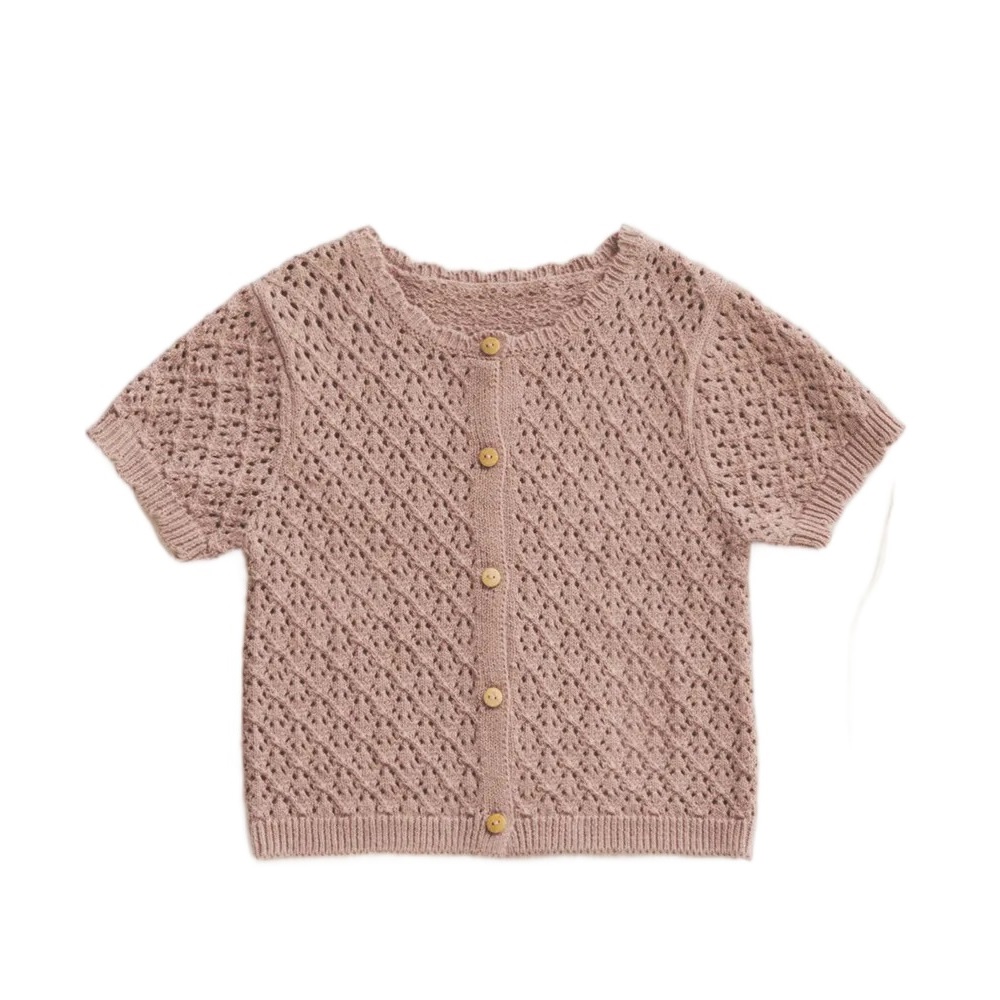 Кардиган Zara Timelesz Open-knit, темно-розовый