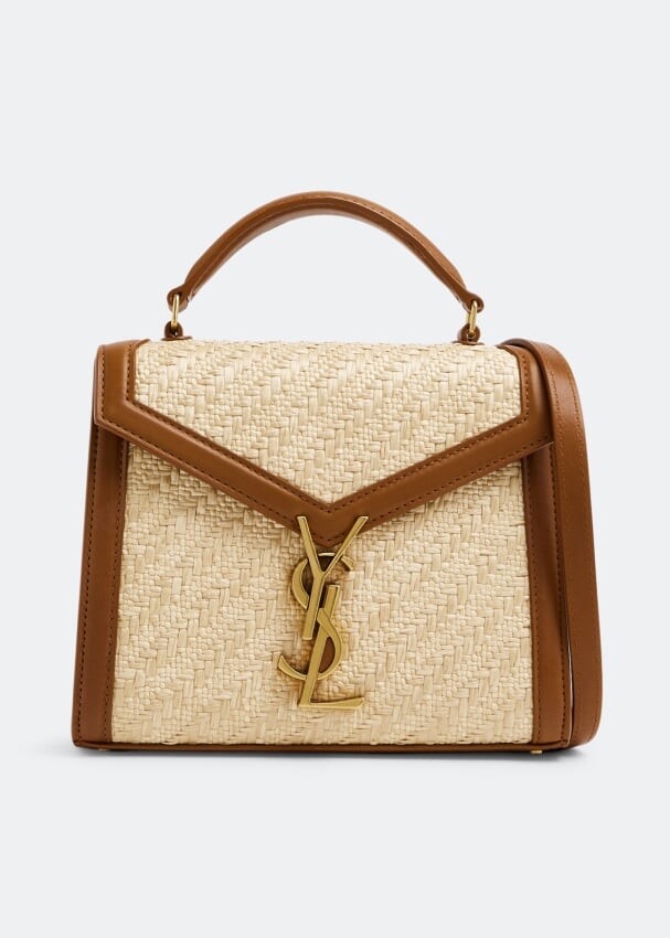 

Сумка SAINT LAURENT Mini Cassandra top handle bag, бежевый