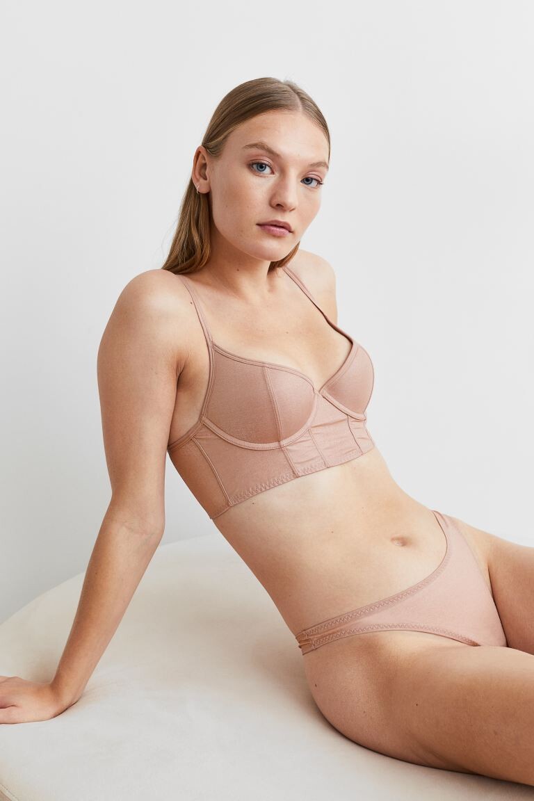 

2 пары трусов-стрингов H&M, бежевый