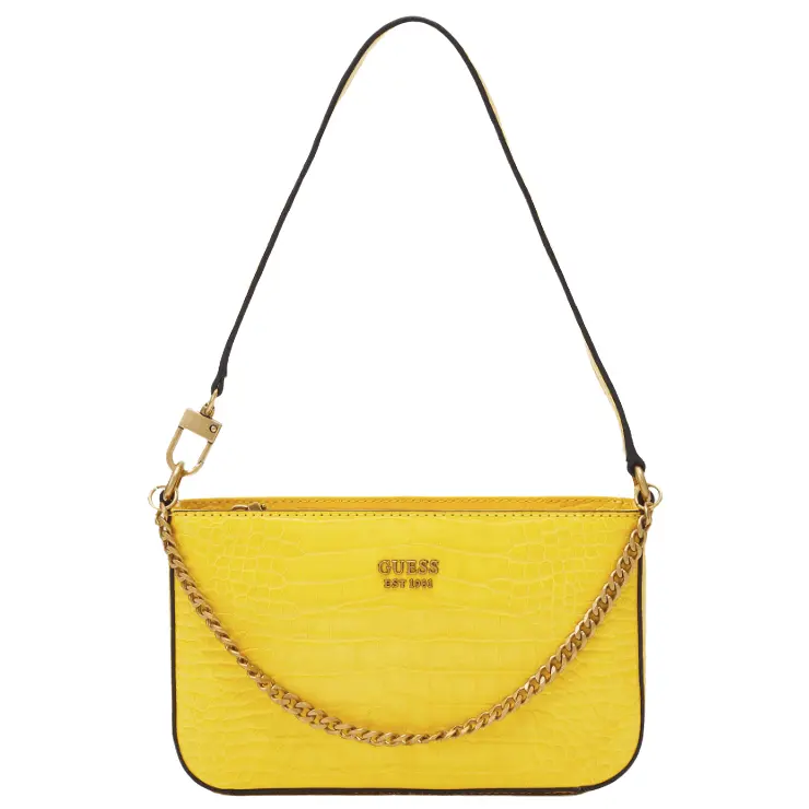 

Сумка-багет Guess Katey Croc Mini Top Zip, желтый