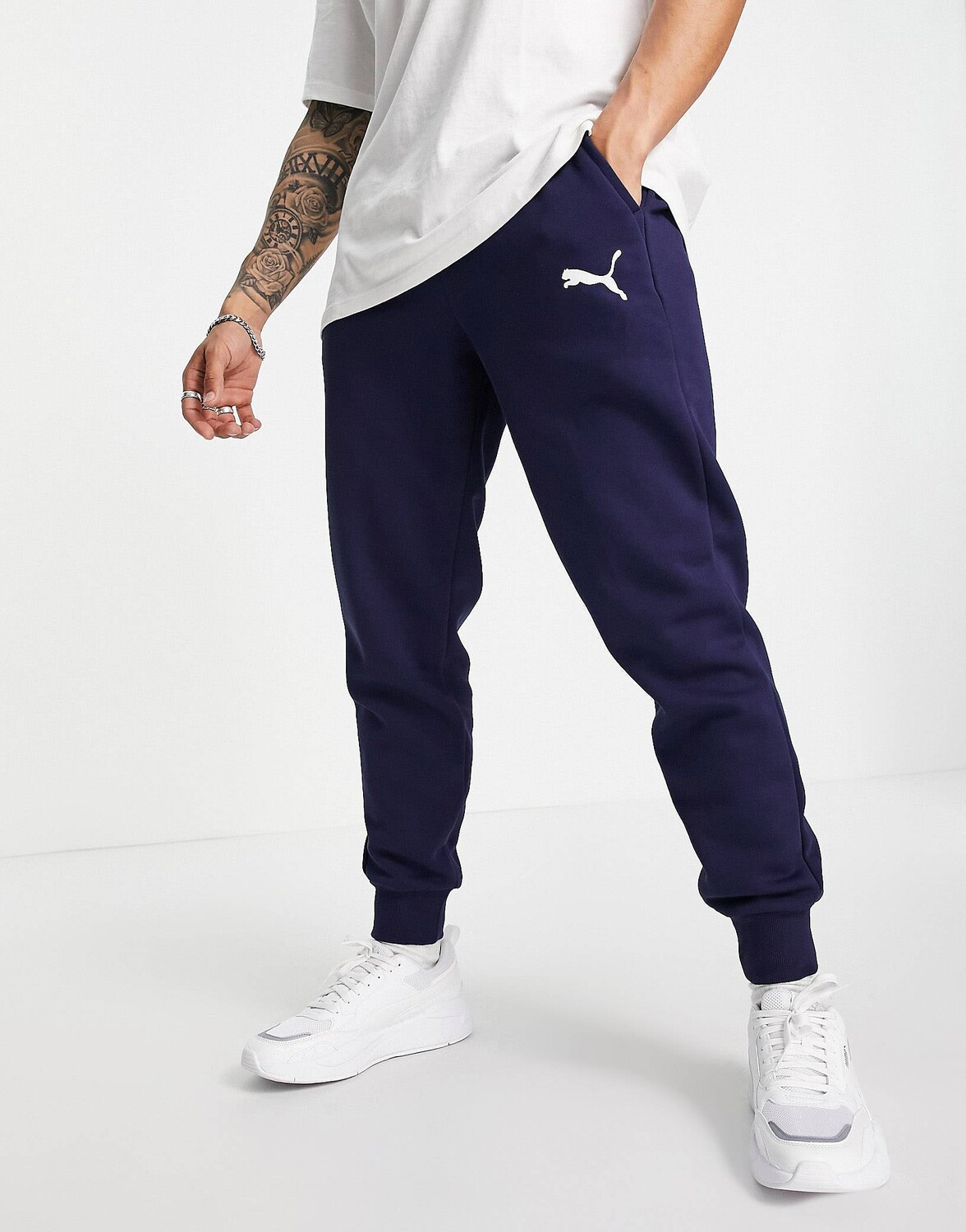 

Темно-синие джоггеры с логотипом Puma Essentials
