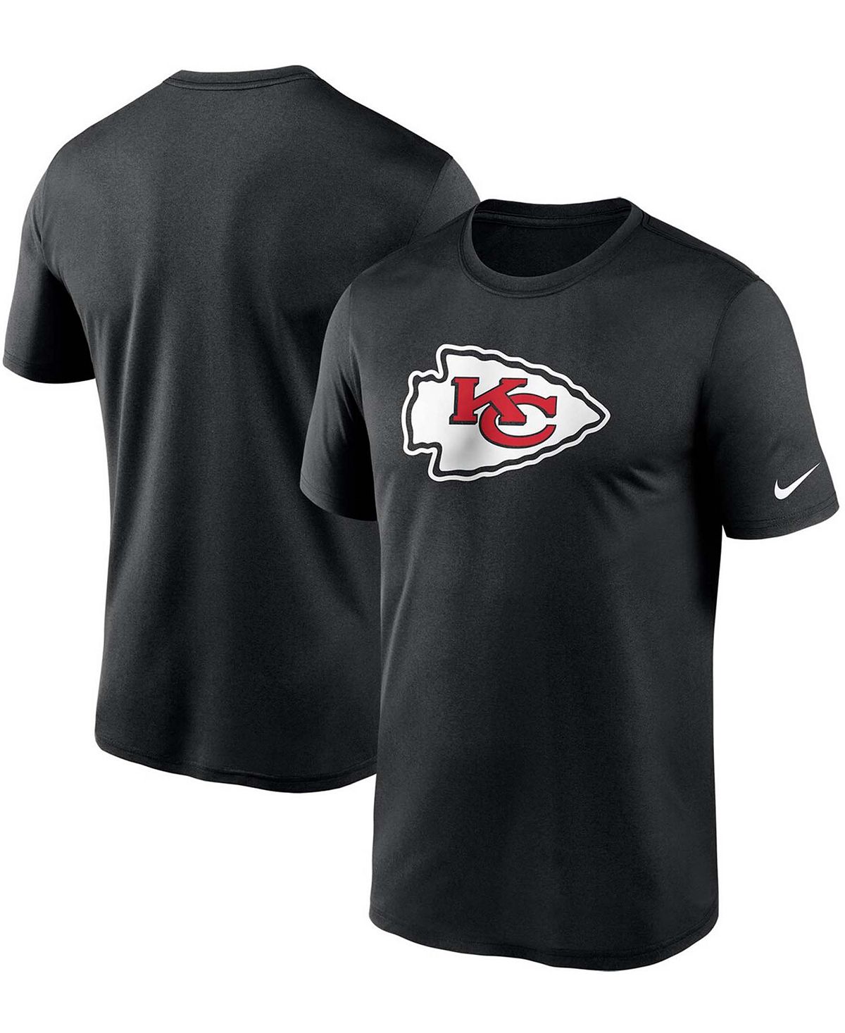 

Мужская черная футболка kansas city chiefs logo essential legend performance Nike, черный