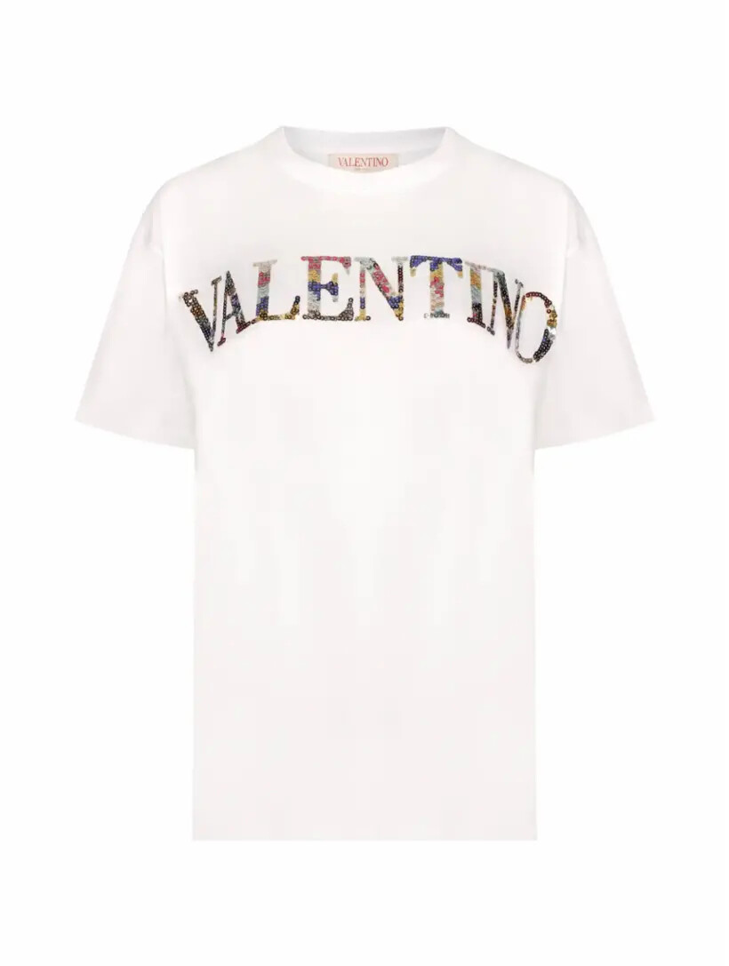 

Хлопковая футболка с логотипом Valentino